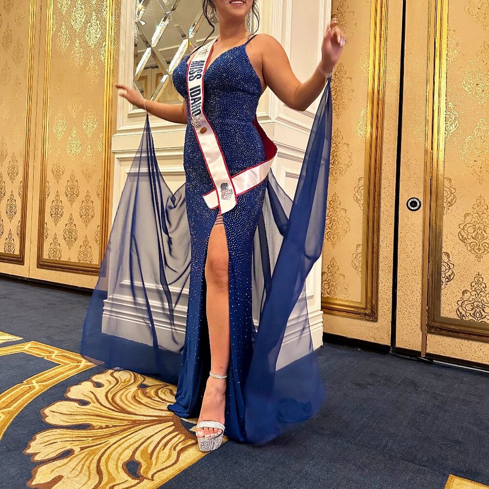 AB Stone Royal Blue Dress